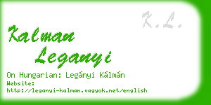 kalman leganyi business card